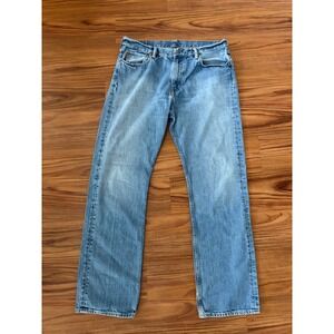 Polo Ralph Lauren 867 Classic Fit Jeans Mens 36x34 Light Wash Blue Denim Cotton